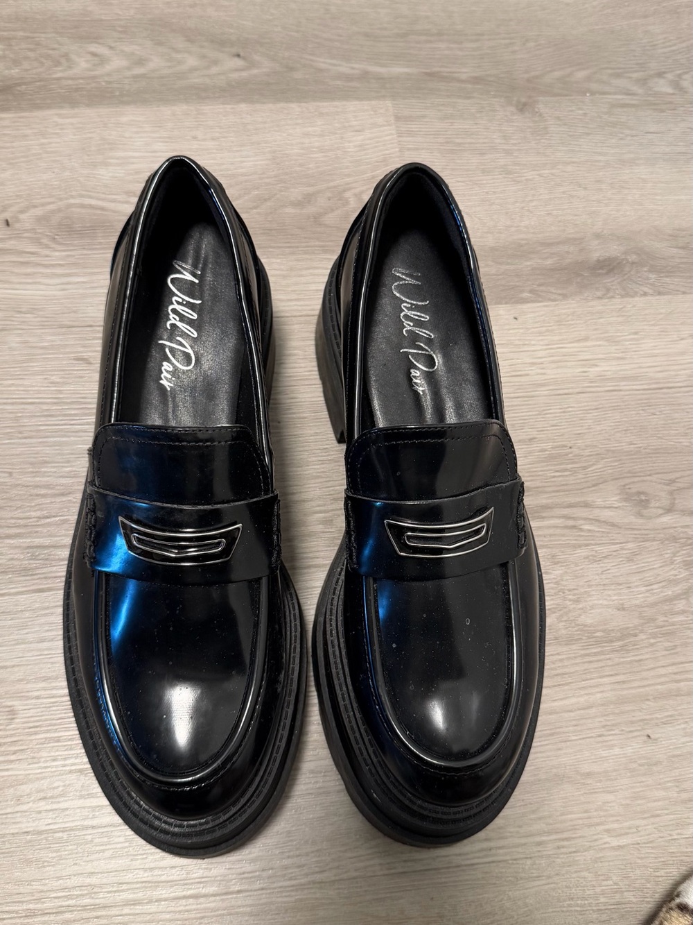 & Other Stories Black Patent Slip-On Loafers